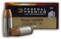 Federal HST 9mm 124-Grain Hollowpoint Ammo, Law Enforcement, 50 Round Box