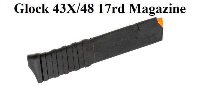 Glock  G43X & G48 9mm 17rd Magazine, Black