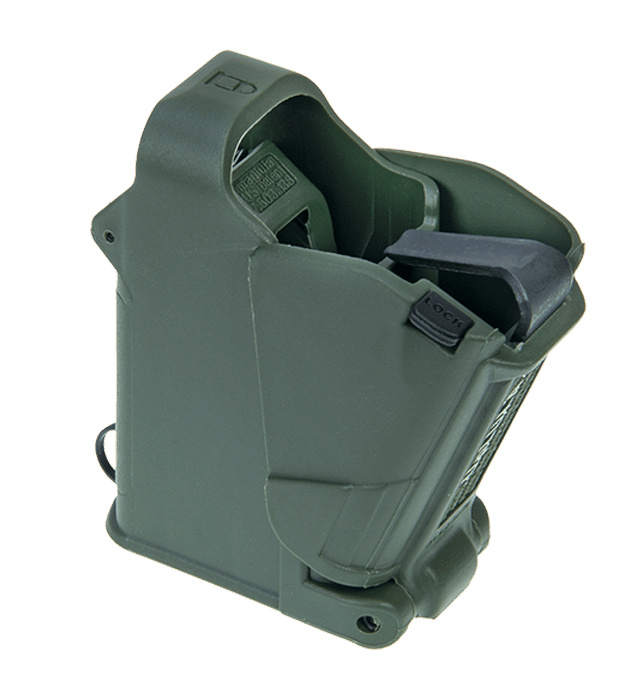 UpLULA® Universal Pistol magazine Loader/UnLoader,  DARK GREEN, 9mm, .357SIG, .40S&W, .45ACP, 10MM