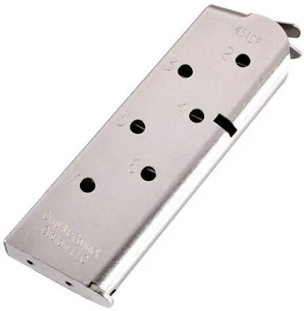 Chip McCormick Match Grade M1911 Style, .45ACP, 7rd, Officers, Stainless Steel