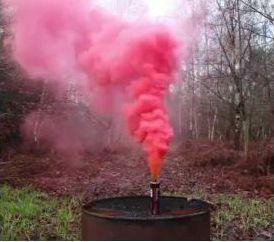 Wire Pull Smoke Grenade - Red