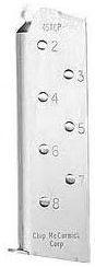 Chip McCormick Match Grade M1911 Style .45ACP 8rd Magazine (Silver)