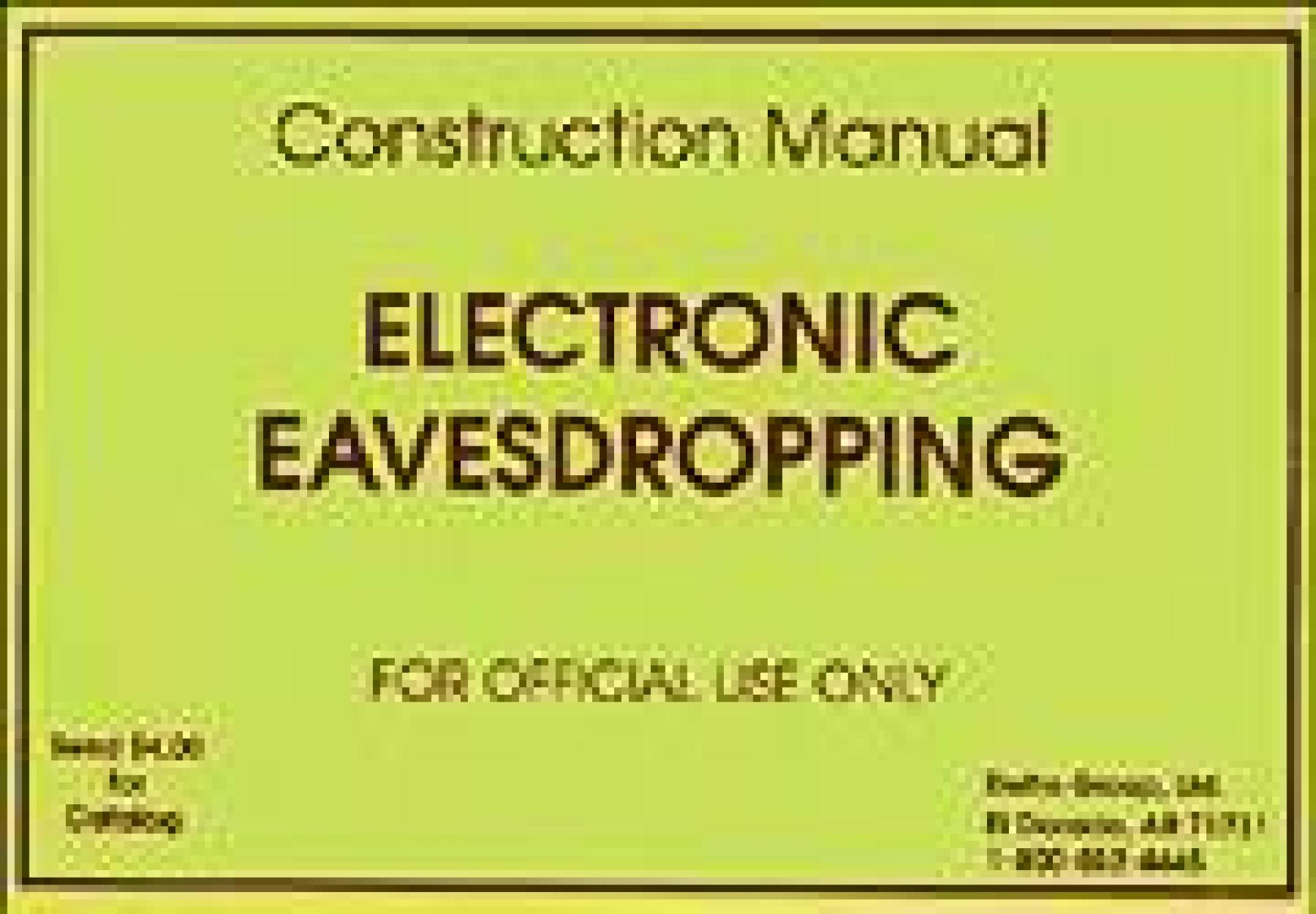 Construction Manual For Electronic Eavesdropping