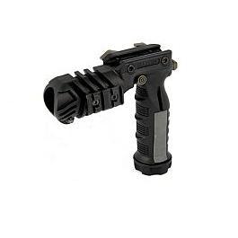 Tactical Foregrip with 1" Flashlight / Laser Adapter with On/Off button 