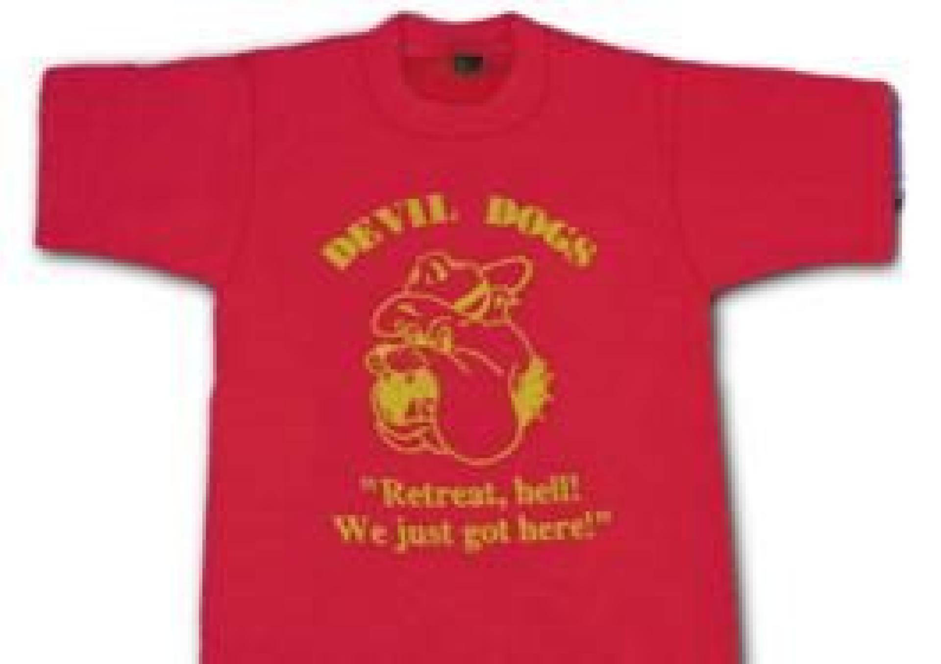 Devil Dogs T-Shirt -With Free USMC Lapel Pin 