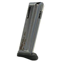 Factory Walther P22 22LR 10rd Magazine with Finger Rest (Steel Nickel Plated)