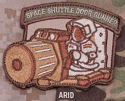 Space Shuttle Door Gunner Patch in Arid