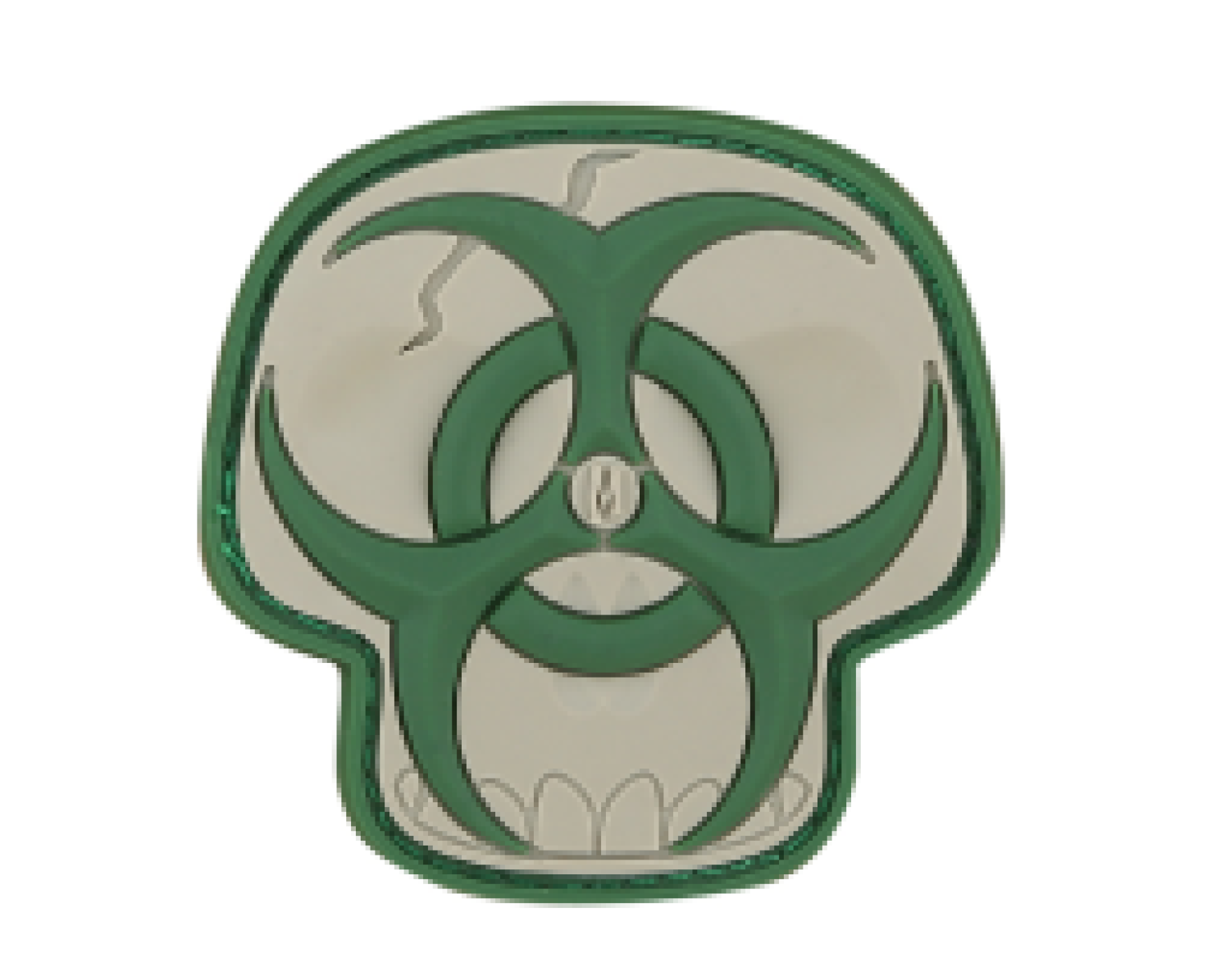 BIOHAZARD SKULL PVC VELCRO PATCH IN ARID