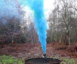 Wire Pull Smoke Grenade - Blue