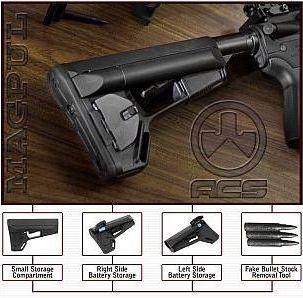 Magpul ACS Adaptable Carbine/Storage Stock - Collapsible Commercial Stock - BLK 