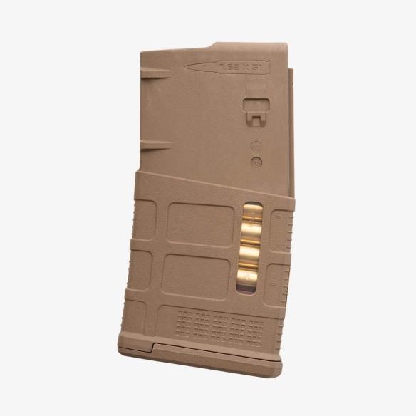Magpul PMAG, .308, Medium Coyote Tan, 20 Round with Windows