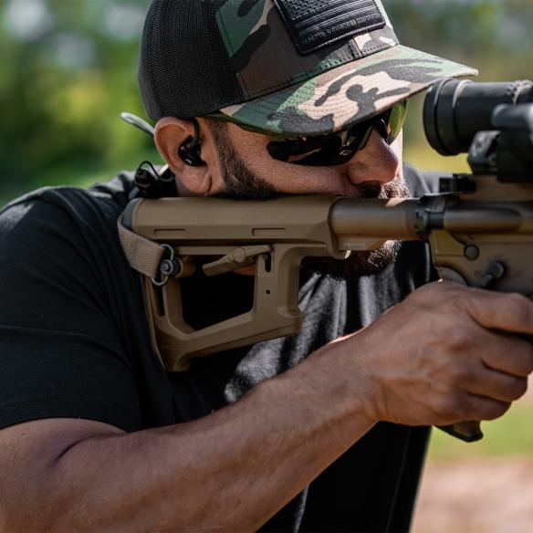 Magpul DT-PR Stock, Flat Dark Earth, Mil-Spec, Carbine (Dual Tension/Precision Rifle variant)