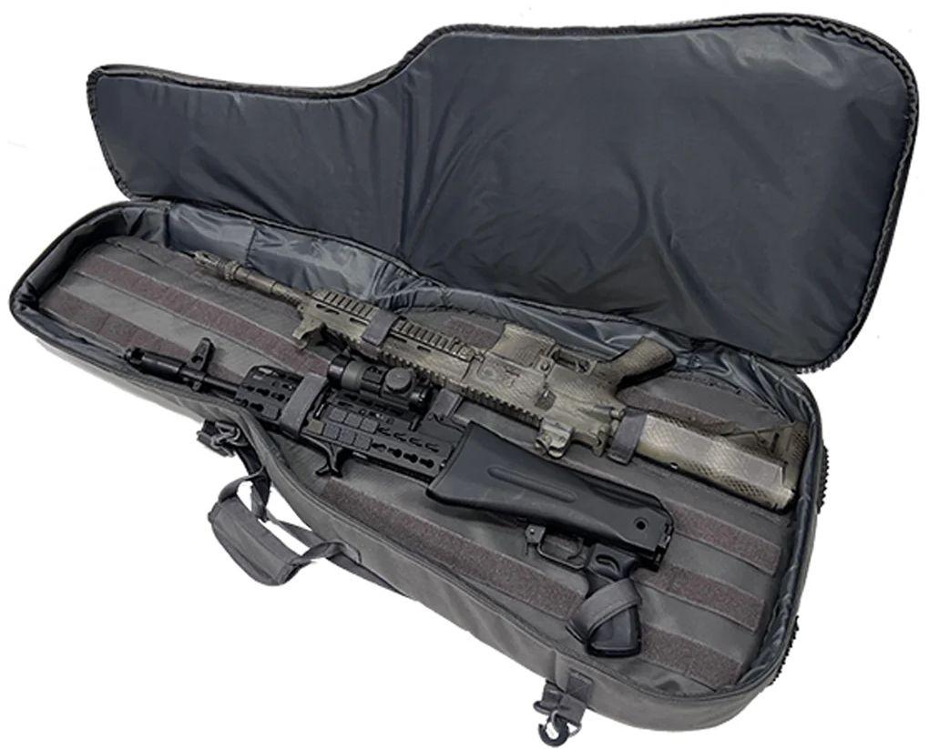 Guitar-Style Covert Double Rifle Case, Black